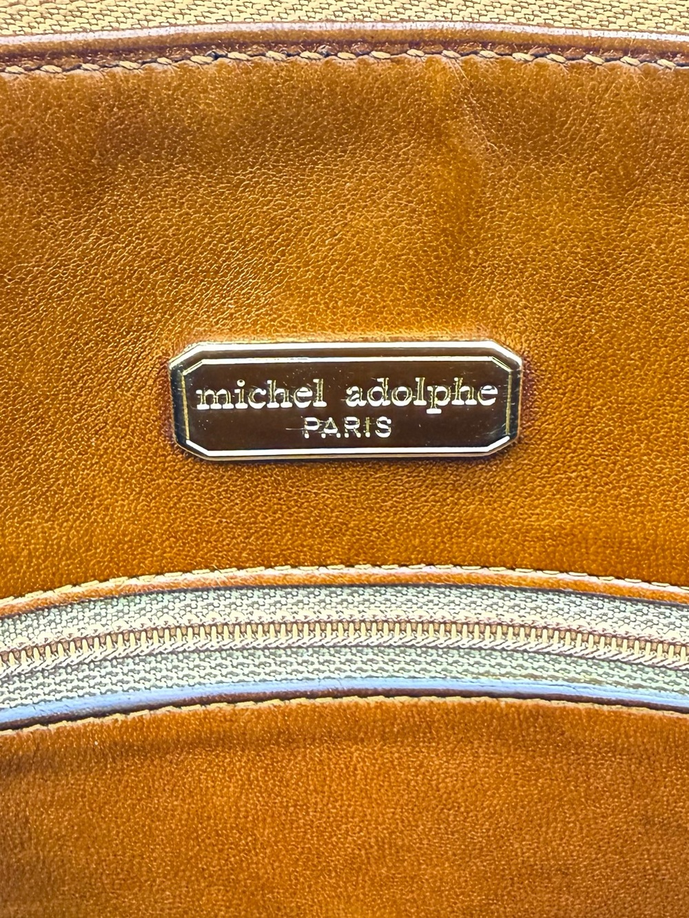 🇫🇷michel adolphe PARIS Unisex Brown Exotic OSTRICH BUGATTI 31 Bag Made in FRANCE - Picture 15 of 16